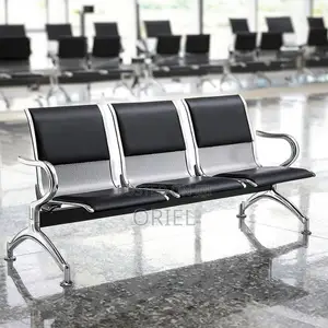 3-Seat Padded Office Reception Waiting Bench – Visitor Seating
