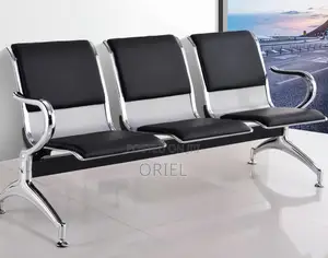 3-Seat Padded Office Reception Waiting Bench – Visitor Seating