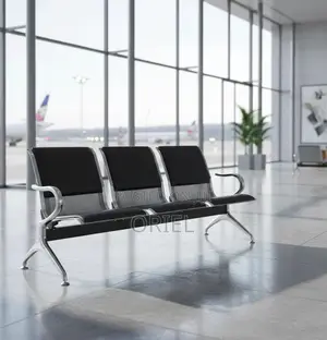 3-Seat Padded Office Reception Waiting Bench – Visitor Seating