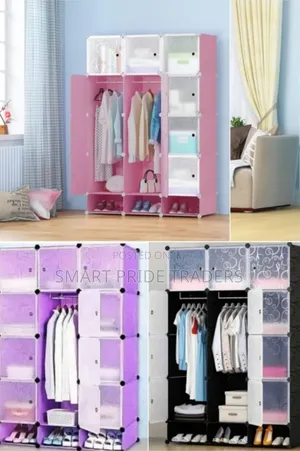 3-Column Plastic Wardrobe