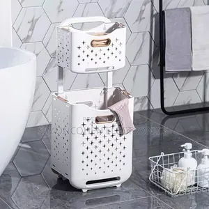 2-Tier Laundry Hamper With Wheels