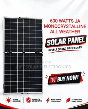 JA 600 Watts - 51 Volts Bifacial Monocrystalline All Weather Solar