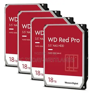 WD 18TB Red Pro NAS Internal Hard Drive 7200 RPM, CMR, 512 MB Cache