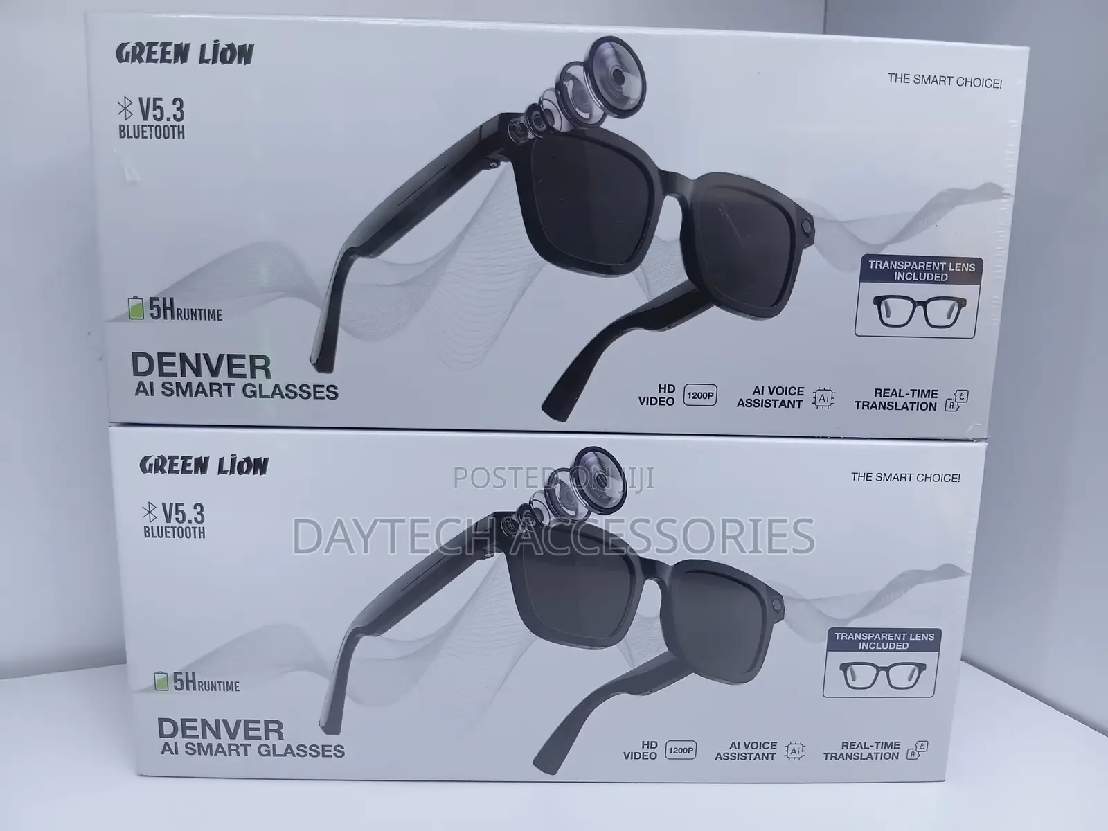 Green Lion Denver Smart Glasses With AI Intelligent Camera.