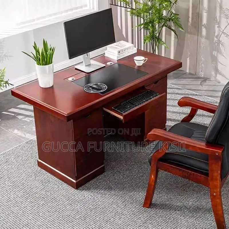 140CM Mahogany Office Desk