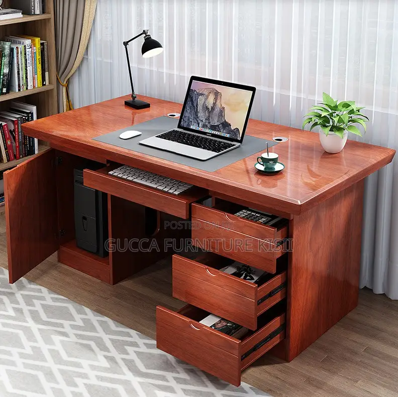 140CM Mahogany Office Desk