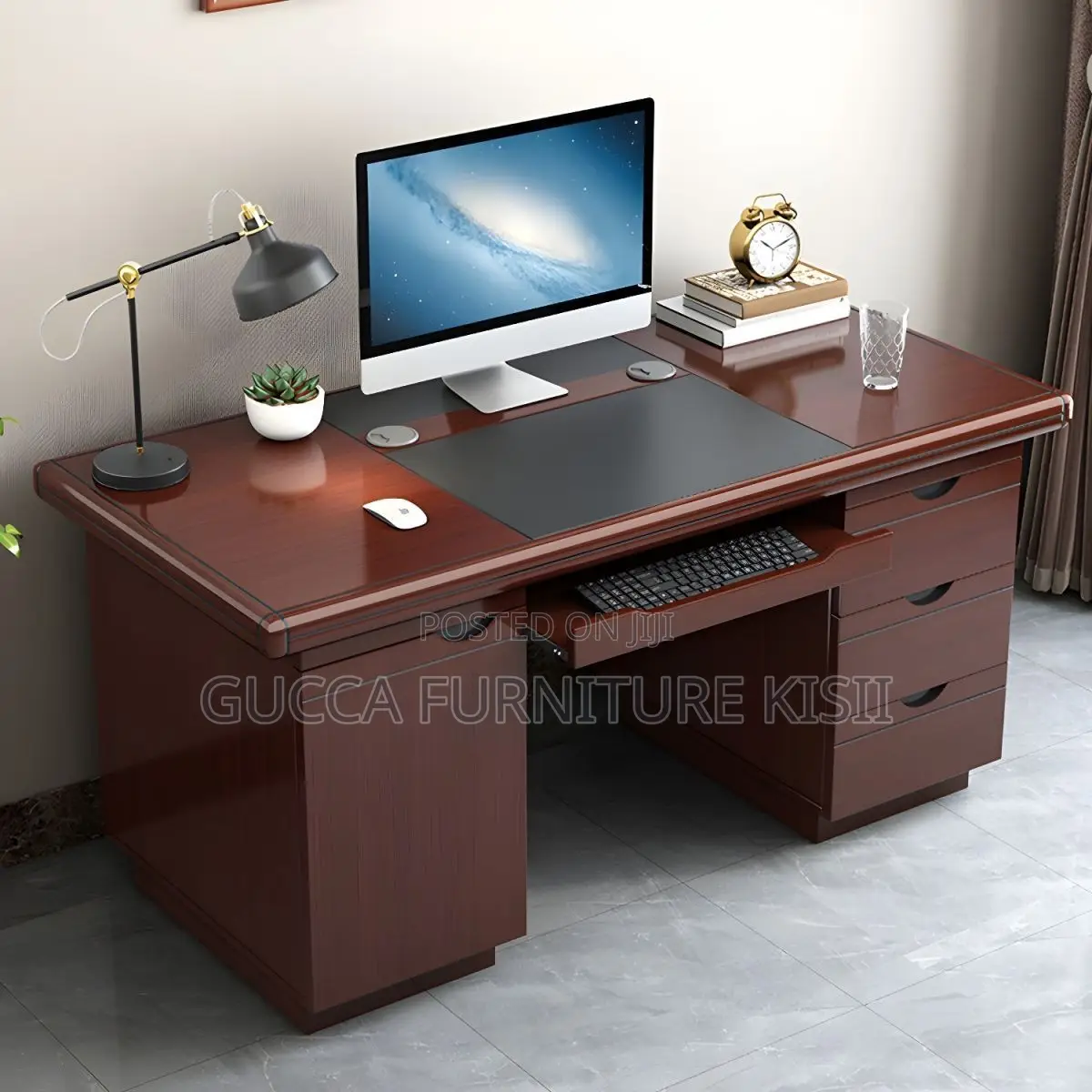 140CM Mahogany Office Desk