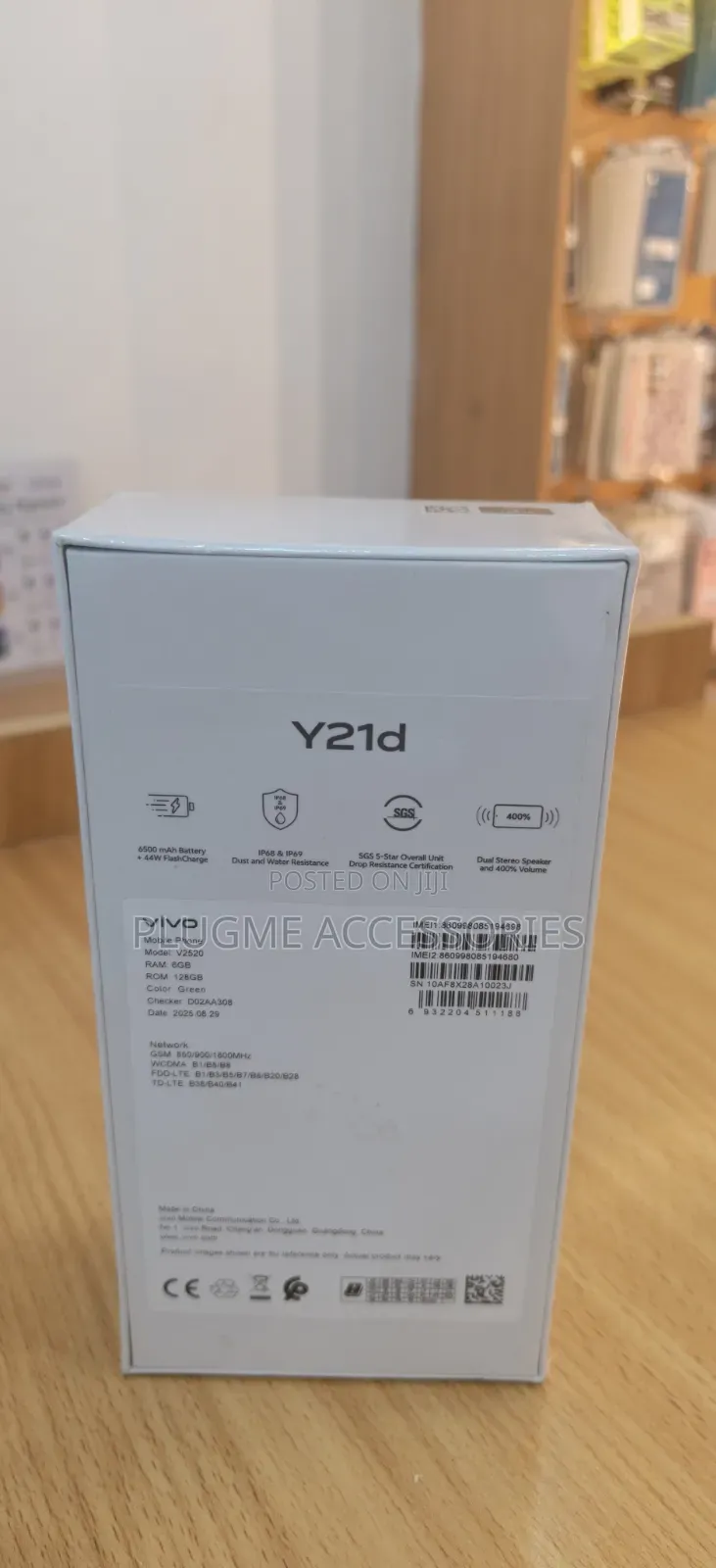 New Vivo Y21d 128 GB White