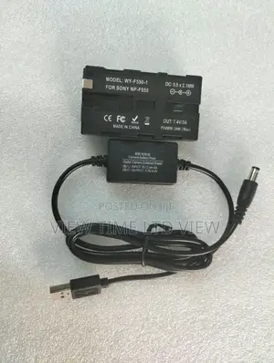 Sony NP-F550 Dummy Battery With USB/DC Power Adapter Cable