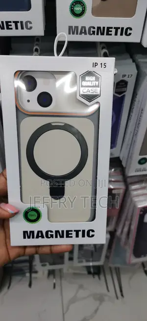 iPhone 15 Magnetic Case With a Ring and Camera Lens Protection