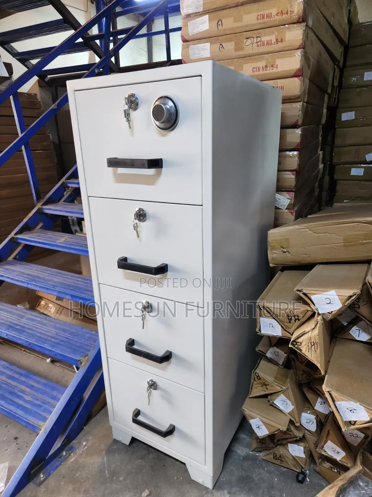 4 Drawers Fire Proof Safe Box