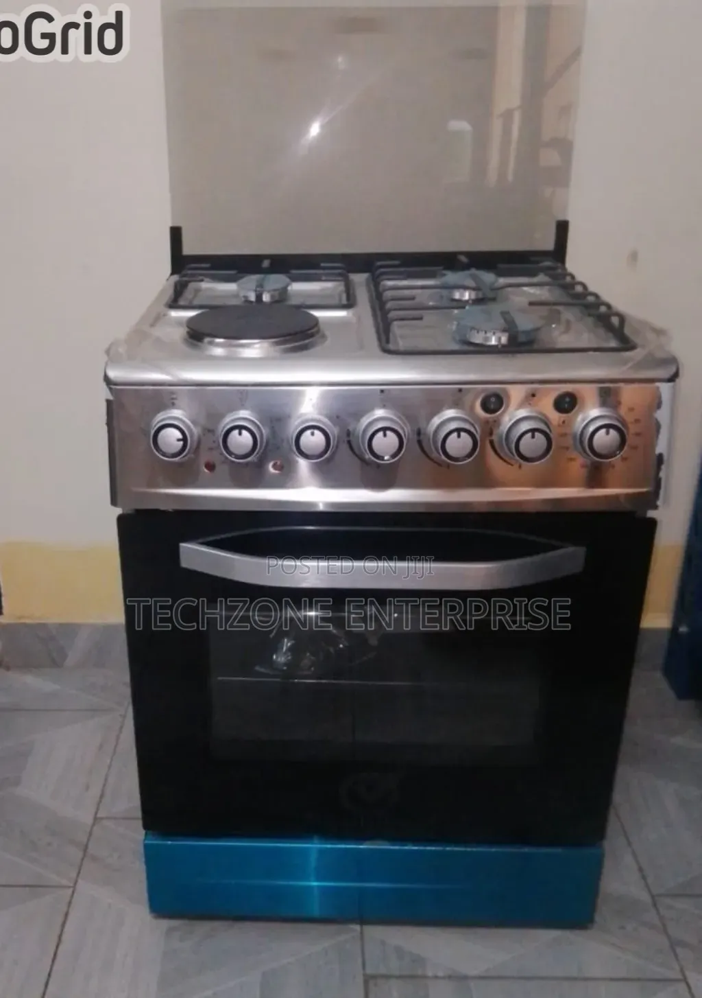 Sarahtech 3G+1E 60*60cm Standing Cooker With Rotisserie 