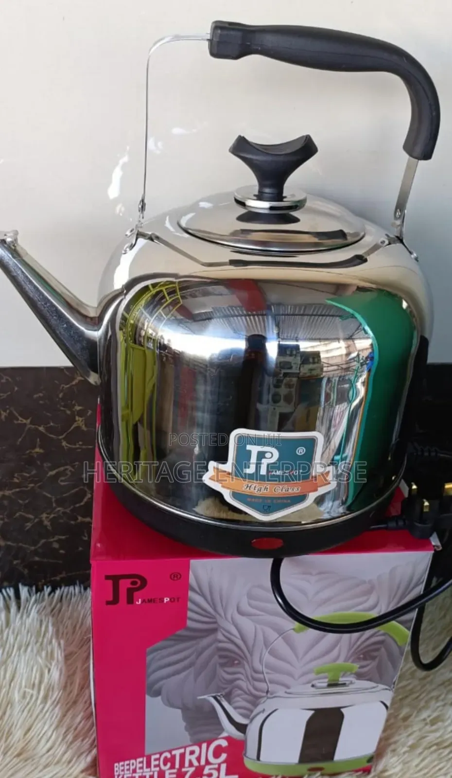 Electric Kettle 7.5 Jp Kettle Silver .