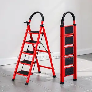 Warehouse Applications 2,3,4, 5 Step Folding Ladder Ergonomic Handle