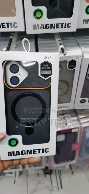 Black Magnetic Phone Case Packaged for the iPhone 16