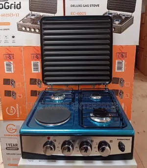 Eurochef 3G+1E Table Top Cooker With Lid 