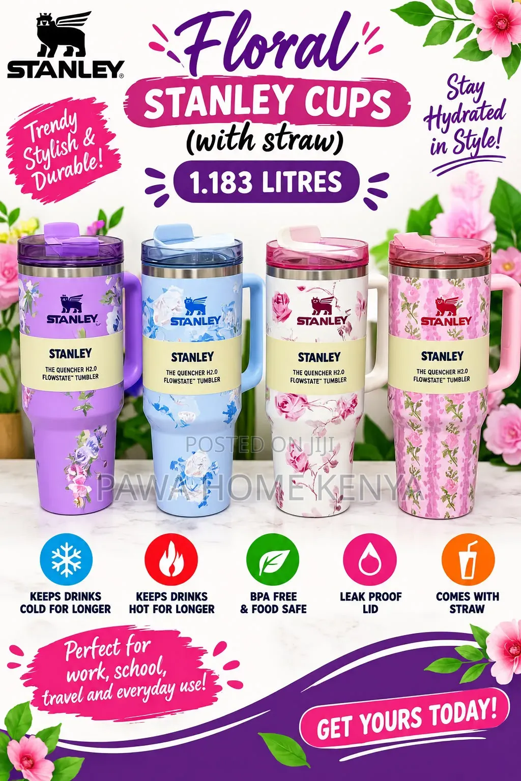Floral Stanley Cup