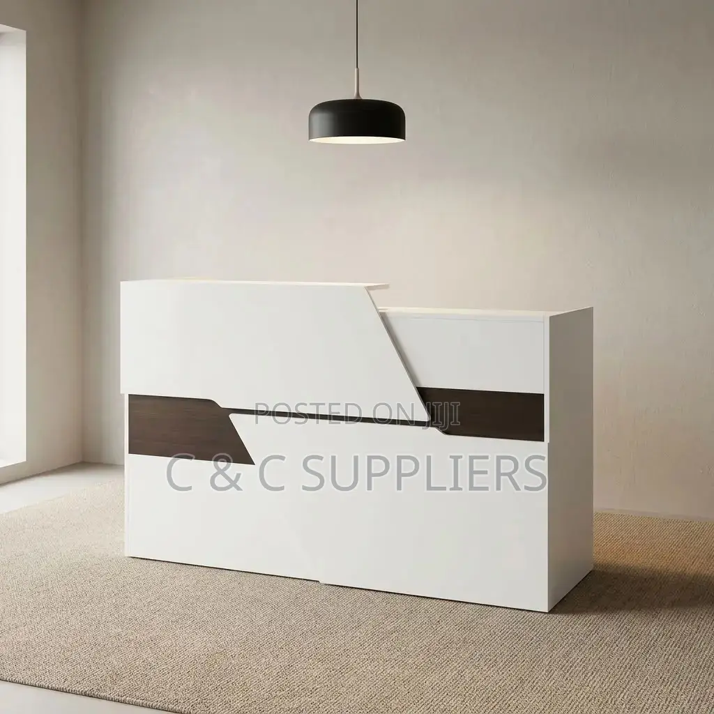 White Front Office Reception Desk-1.6m