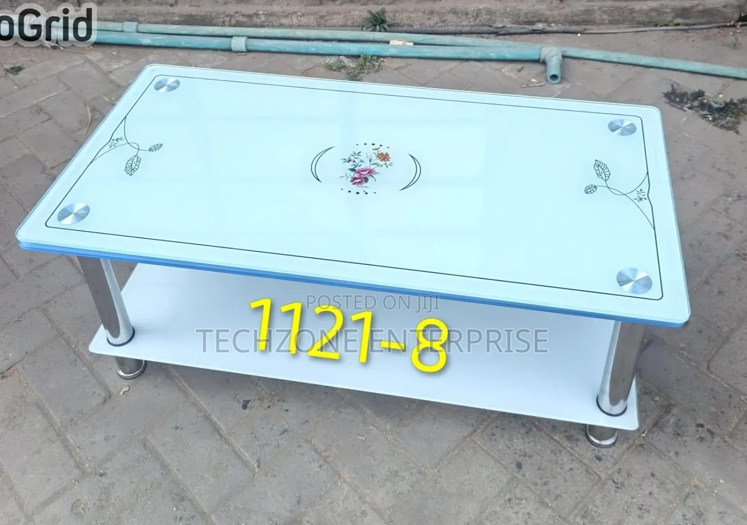 Classy Heavy Glass Coffee Table, White 