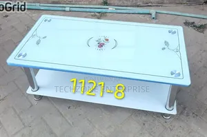 Classy Heavy Glass Coffee Table, White 