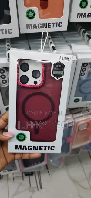 Burgundy Magnetic Case for iPhone 16 Pro Max, Featuring MagSafe Ring