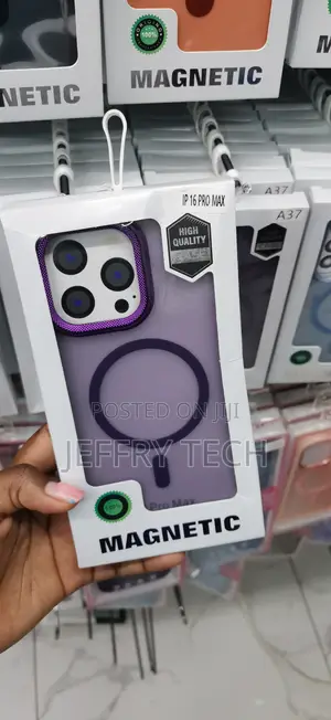 Purple MagSafe Magnetic Case With Camera Lens for iPhone 16 Pro Max