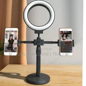 Double Stand Holder With 6 Inch Ringlight