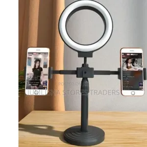 Double Stand Holder With 6 Inch Ringlight