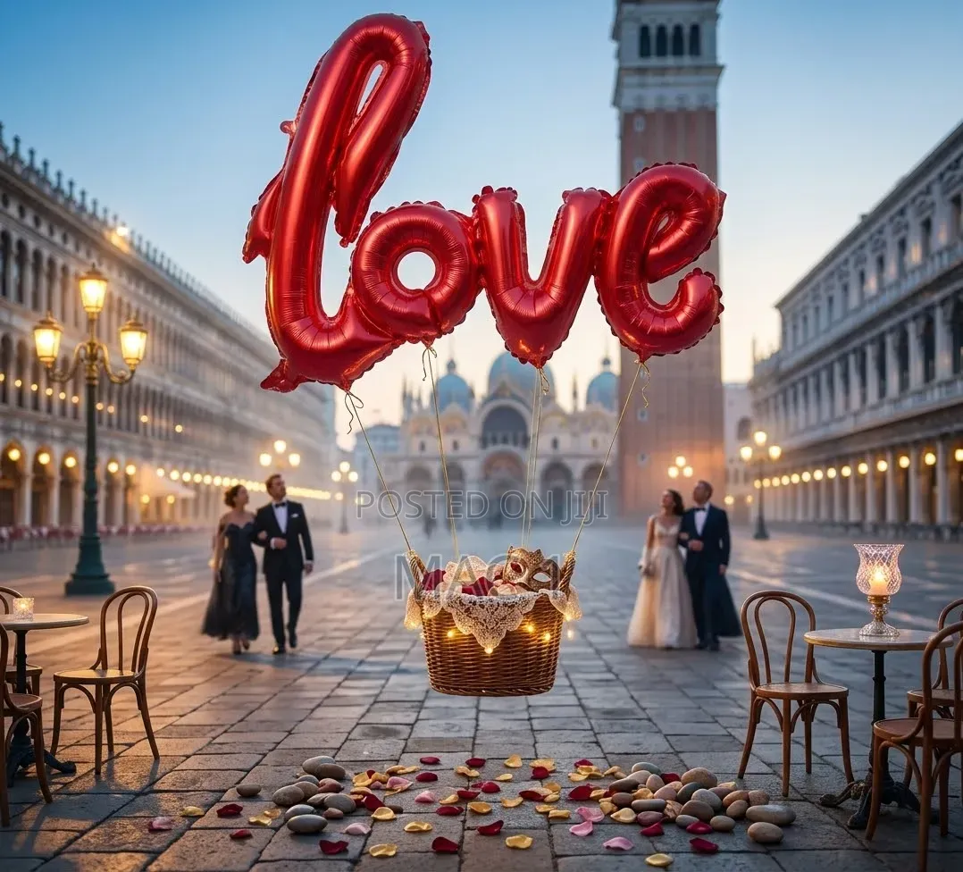 Cursive "Love" Foil Balloon - Bright Red