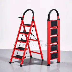 2,3,4 and 5 Step Folding Ladder Compact Storage for Cleaning Tasks