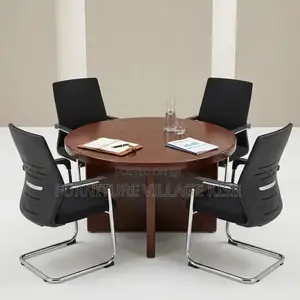 4-Person Circular Conference Table
