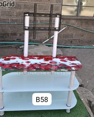 TV Stand With TV Mount and Shelves Available in Different Colors 