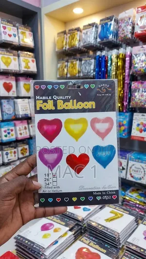 18" Heart Foil Balloons – Assorted Colors