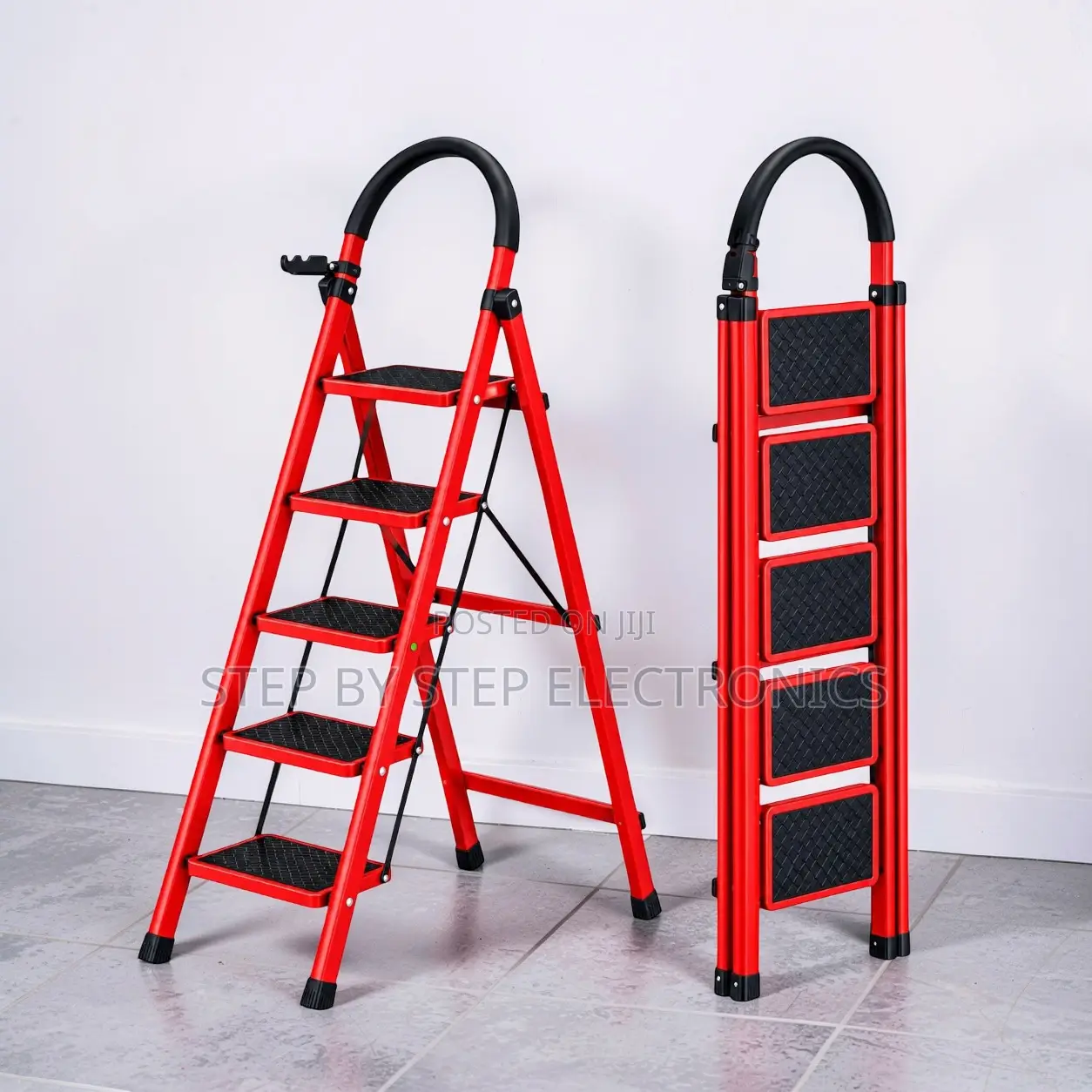 2,3,4 and 5 Step Folding Ladder Lightweight Frame for Gardening Tasks