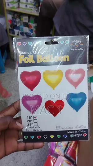 Heart Foil Balloons Different Colors Available