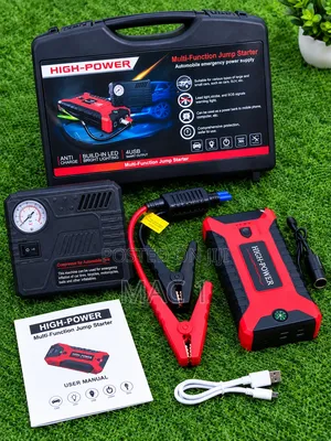 High Power Car Jump Starter With Air Compressor