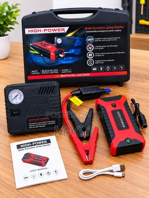 High Power Car Jump Starter With Air Compressor