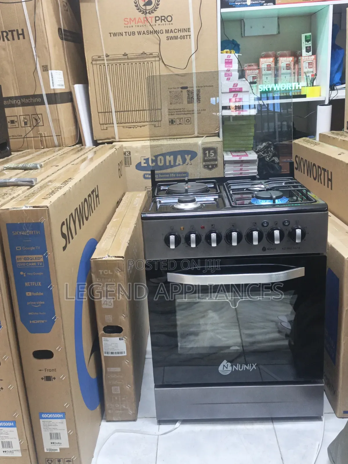 Nunix 60*60 Standing Cooker With Turnspit Chicken Rotisserie