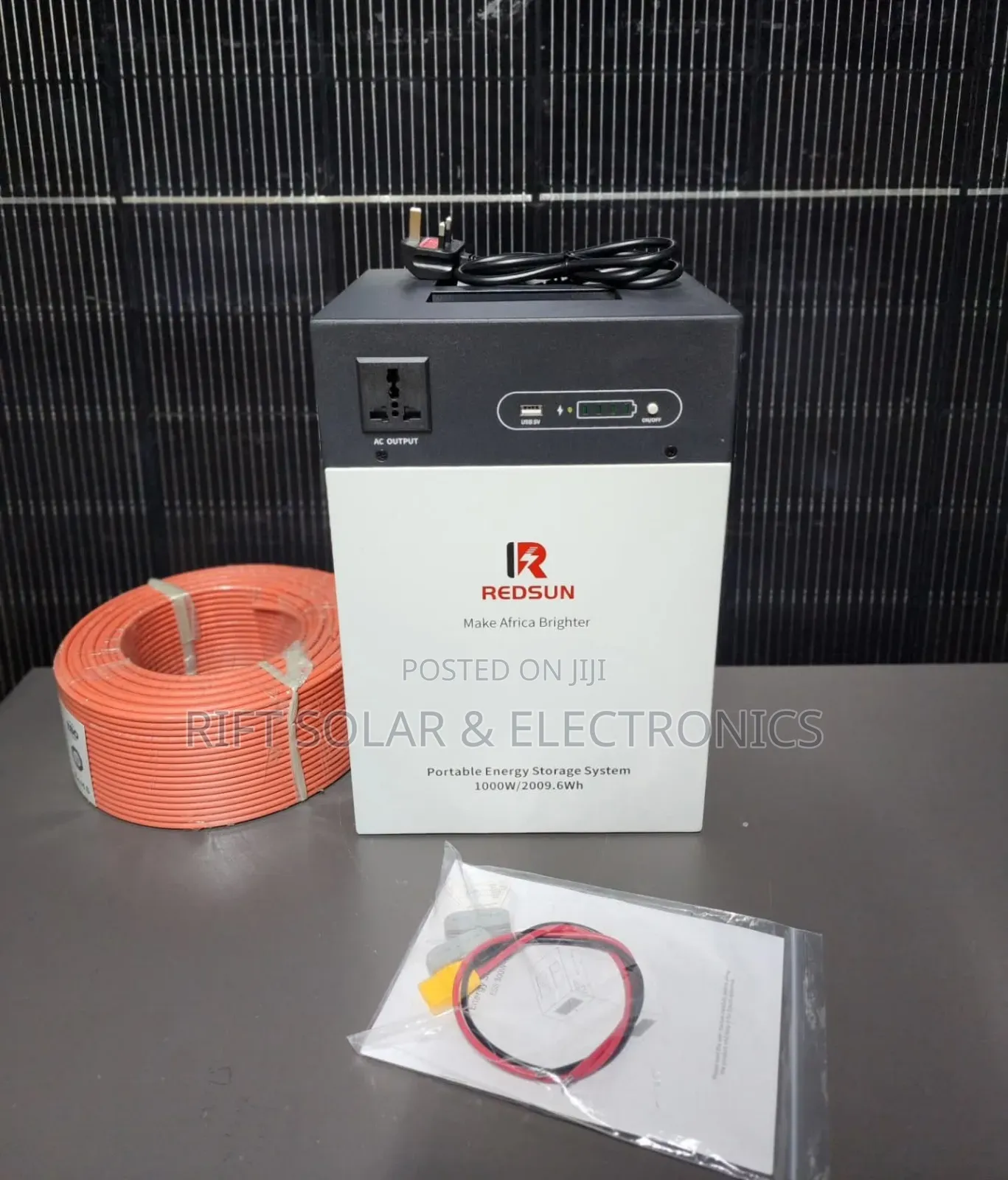 Redsun 2kwh - 1000 Watts - 600 Watts Solar Panel - 20 Metres Cable