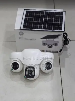 3-Lens Triple Screen Wireless WiFi Solar PTZ Security Camera V380 Pro