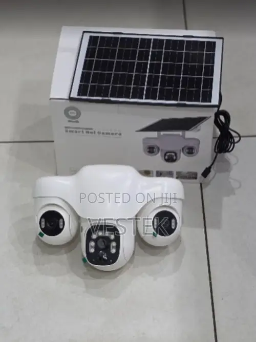 3-Lens Triple Screen Wireless WiFi Solar PTZ Security Camera V380 Pro
