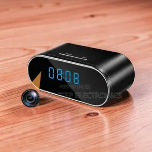 HD Room Activity Monitor WiFi Alarm Table Clock Hidden Spy Camera