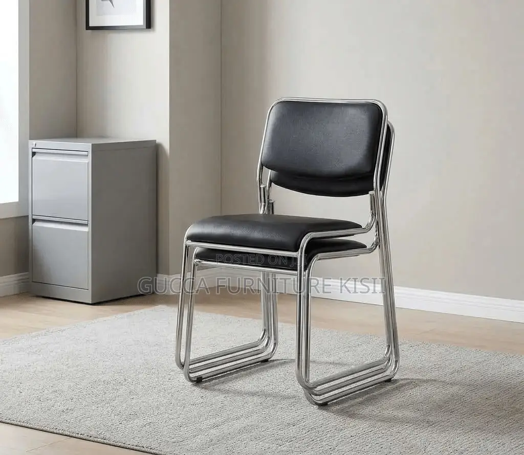 Stackable Leather Visitors Chair