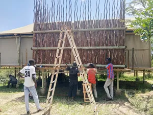 Outdoor Sisal Poles Shower