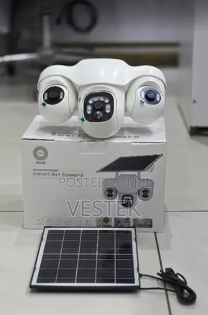 3-in-1 Triple Lens WiFi Security Camera 360 PTZ Wide Angle Solar CCTV
