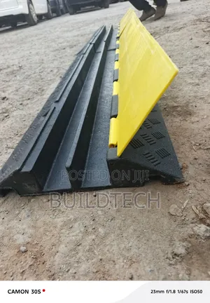 2 Channel Rubber Cable Protector for Cables & Hoses