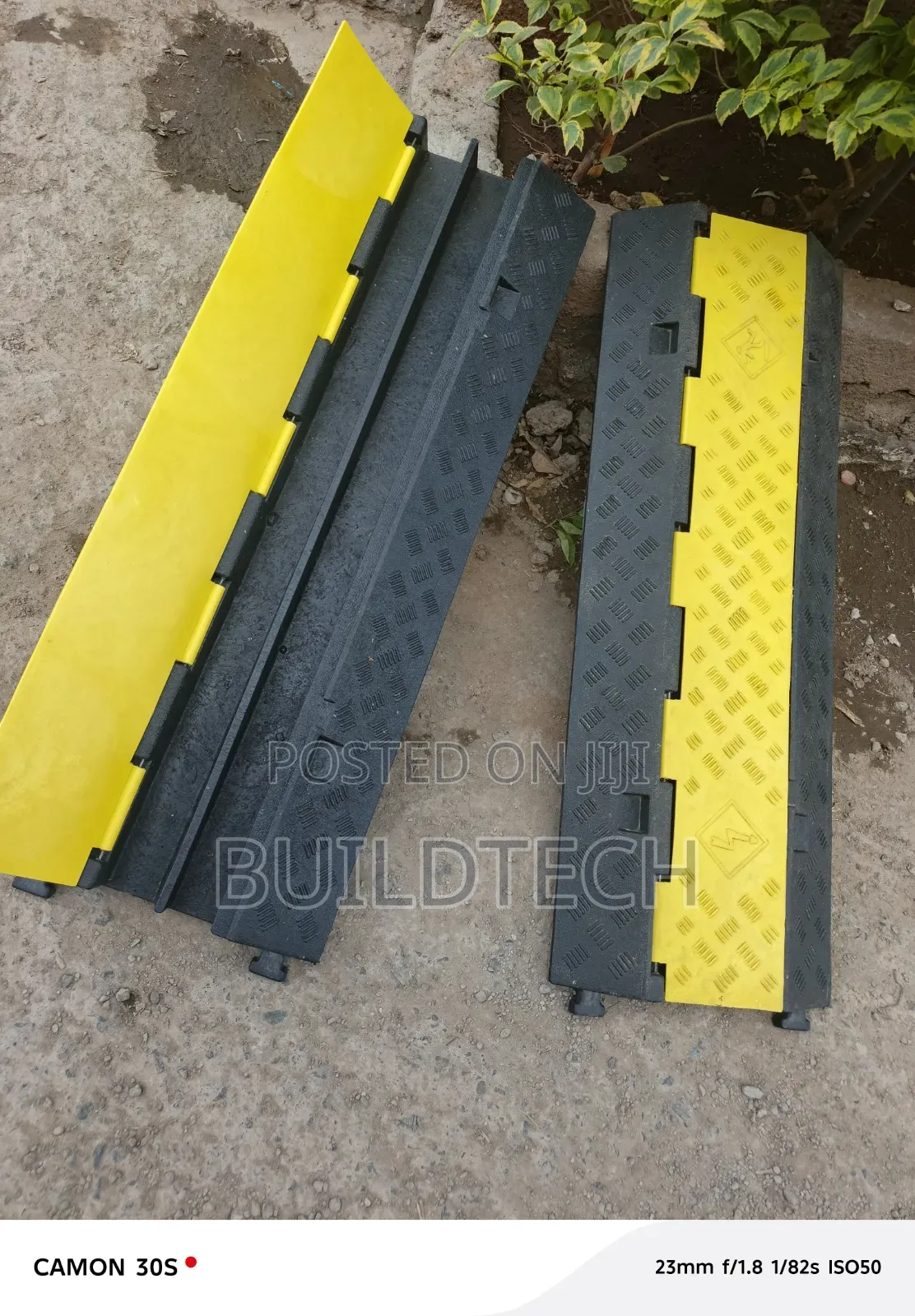 2 Channel Rubber Cable Protector for Cables & Hoses