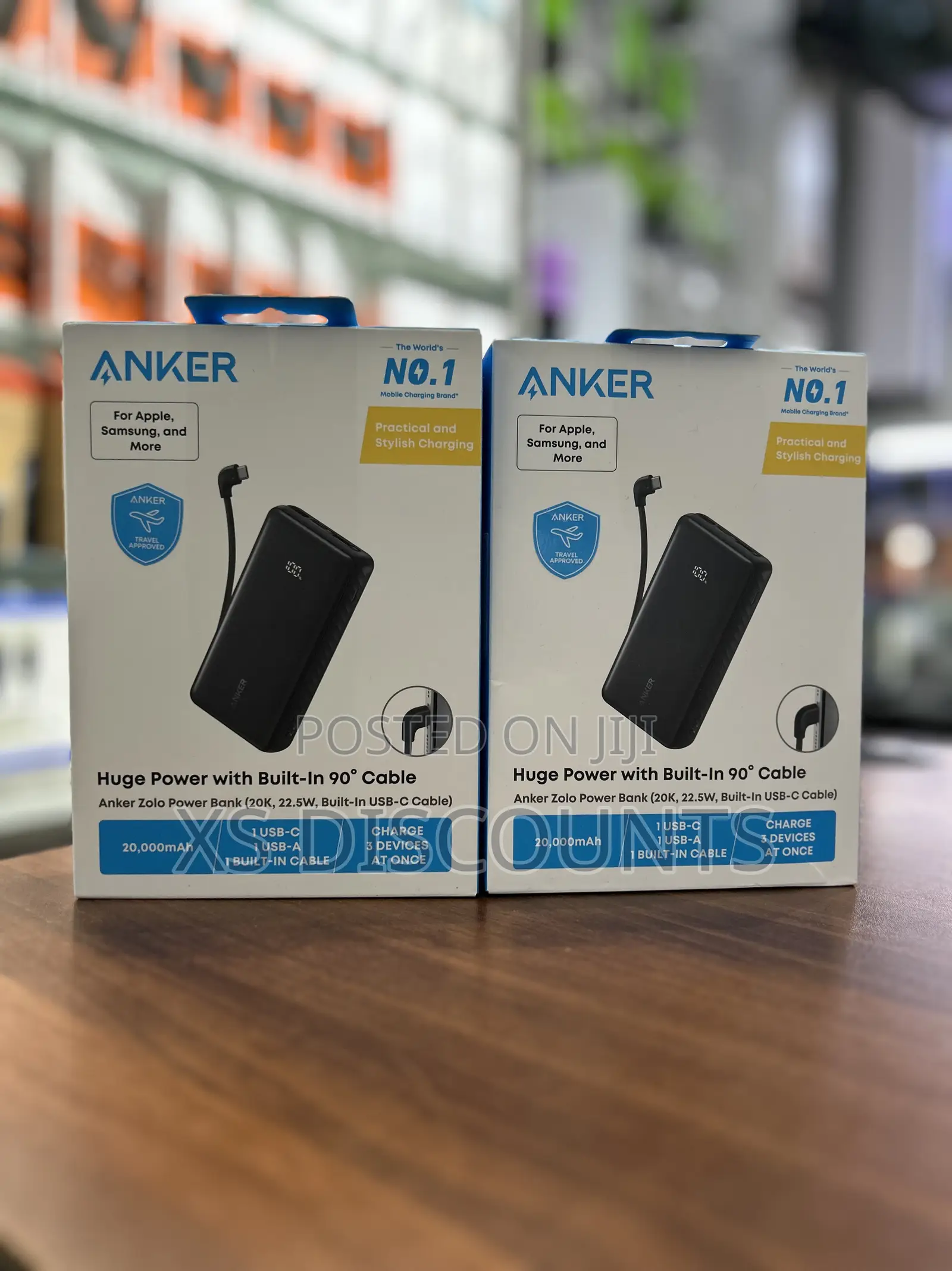 Anker Zolo Power Bank (20k, 22.5W, Built-in USB-C Cable)
