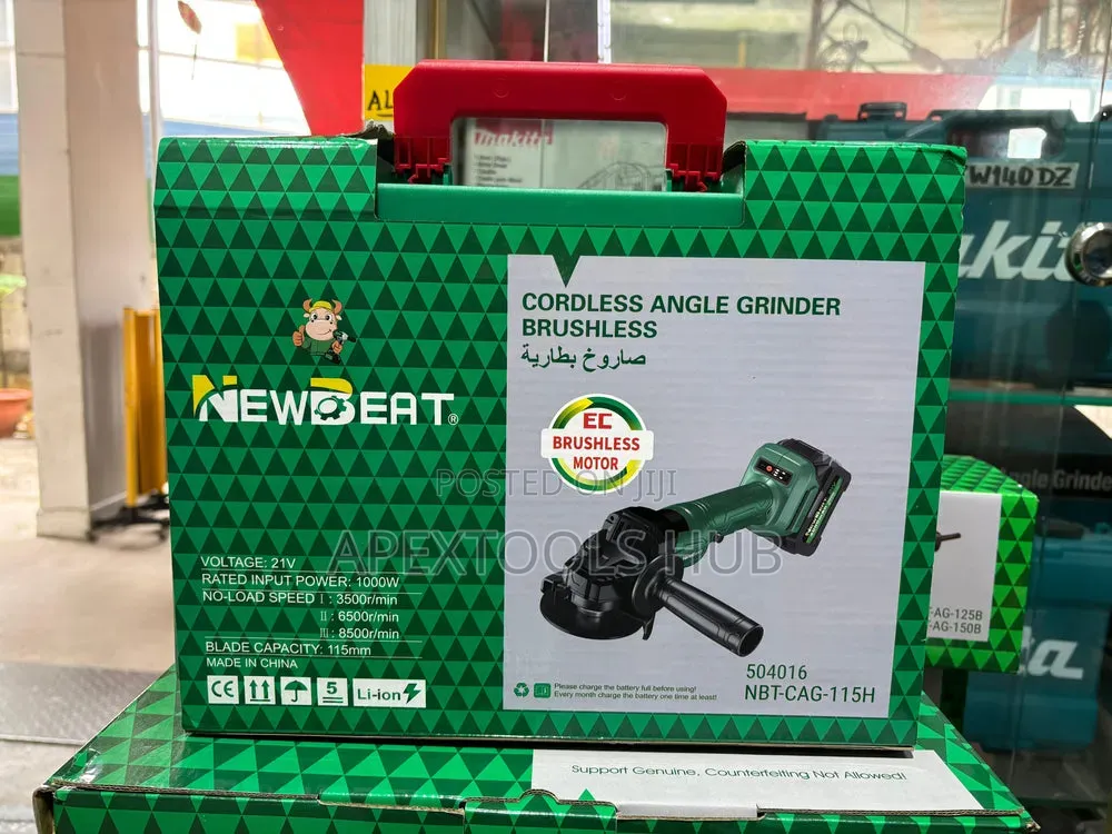 Newbeat 4.5" Cordless Brushless Angle Grinder (21V Kit)