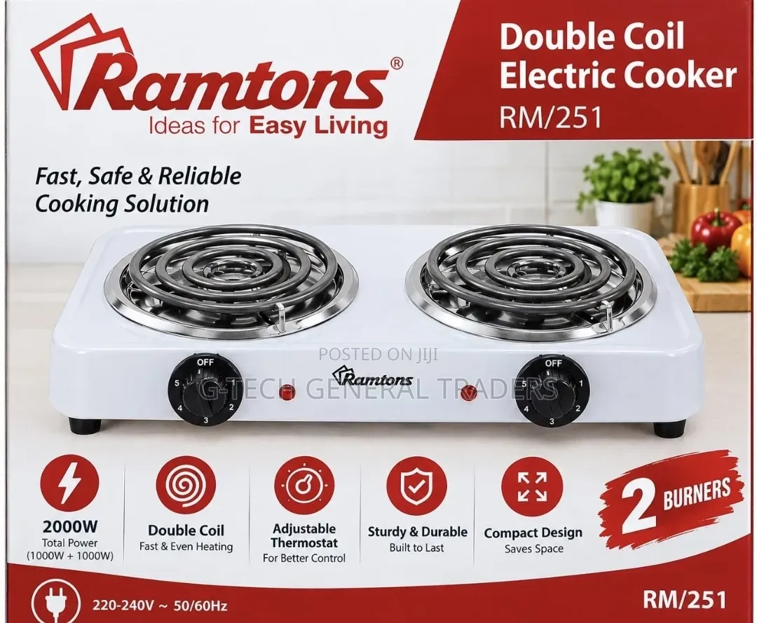 Ramtons Double Coil Electric Cooker RM/251